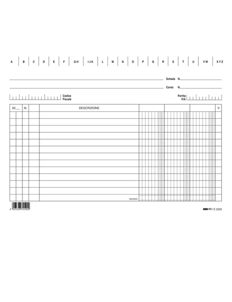 Schede in Cartoncino a 3 Colonne Edipro - 21x15 cm - E3259BL (Conf. 100) Schede in Cartoncino a 3 Colonne Edipro - 21x15 cm - E3259BL (Conf. 100)