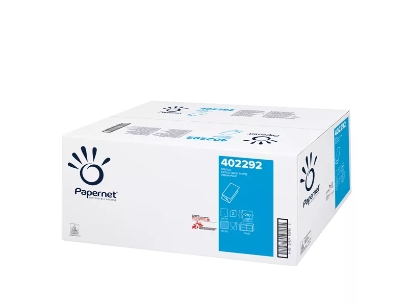 Asciugamani a V Papernet - 2 Veli - 210 Strappi - 402292 (Bianco Conf. 15)