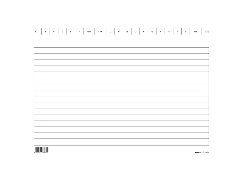 Schede in Cartoncino Rigate Edipro - 24x17 cm - E3363BL (Conf. 100)