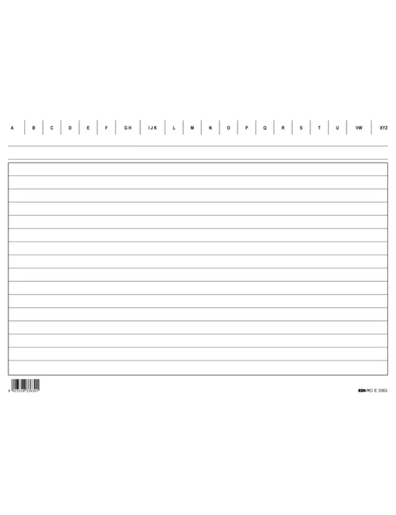 Schede in Cartoncino Rigate Edipro - 24x17 cm - E3363BL (Conf. 100) Schede in Cartoncino Rigate Edipro - 24x17 cm - E3363BL (Conf. 100)