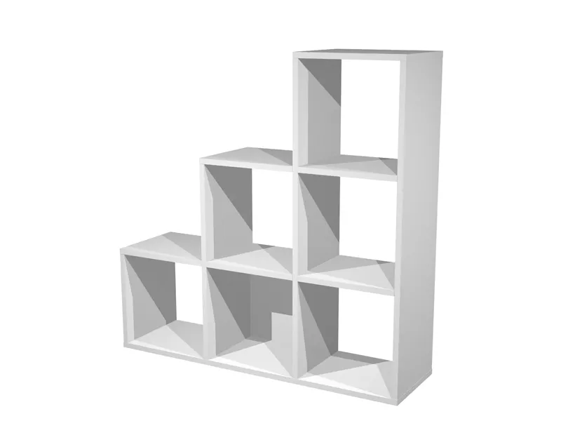 Libreria a Caselle Maxicube - 6 Caselle Scalare - 103,8x29,2x104 cm - 6DMAXC/5 (Grigio Alluminio)