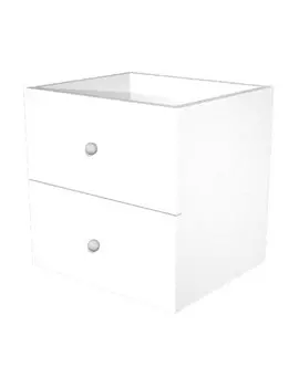 Cassetti per Libreria a Caselle Maxicube - 32,5x28,8x32,5 cm - 2CMAXC/3 (Bianco Conf. 2)