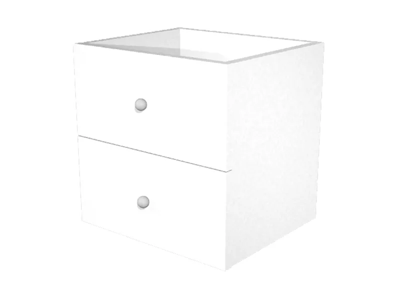 Cassetti per Libreria a Caselle Maxicube - 32,5x28,8x32,5 cm - 2CMAXC/3 (Bianco Conf. 2)