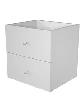 Cassetti per Libreria a Caselle Maxicube - 32,5x28,8x32,5 cm - 2CMAXC/5 (Grigio Alluminio Conf. 2)