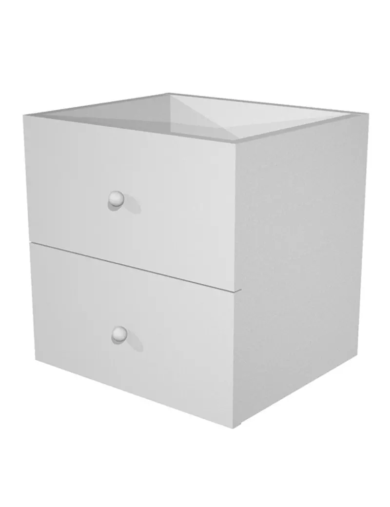 Cassetti per Libreria a Caselle Maxicube - 32,5x28,8x32,5 cm - 2CMAXC/5 (Grigio Alluminio Conf. 2)