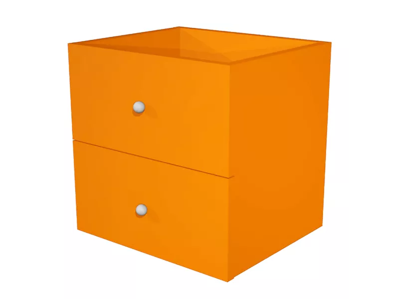 Cassetti per Libreria a Caselle Maxicube - 32,5x28,8x32,5 cm - 2CMAXC/O (Arancione Conf. 2)