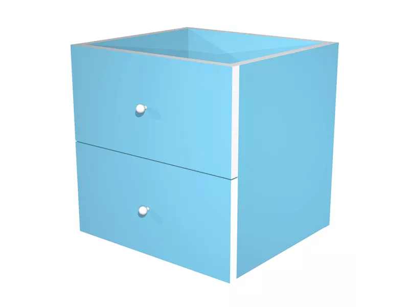 Cassetti per Libreria a Caselle Maxicube - 32,5x28,8x32,5 cm - 2CMAXC/A (Azzurro Conf. 2)