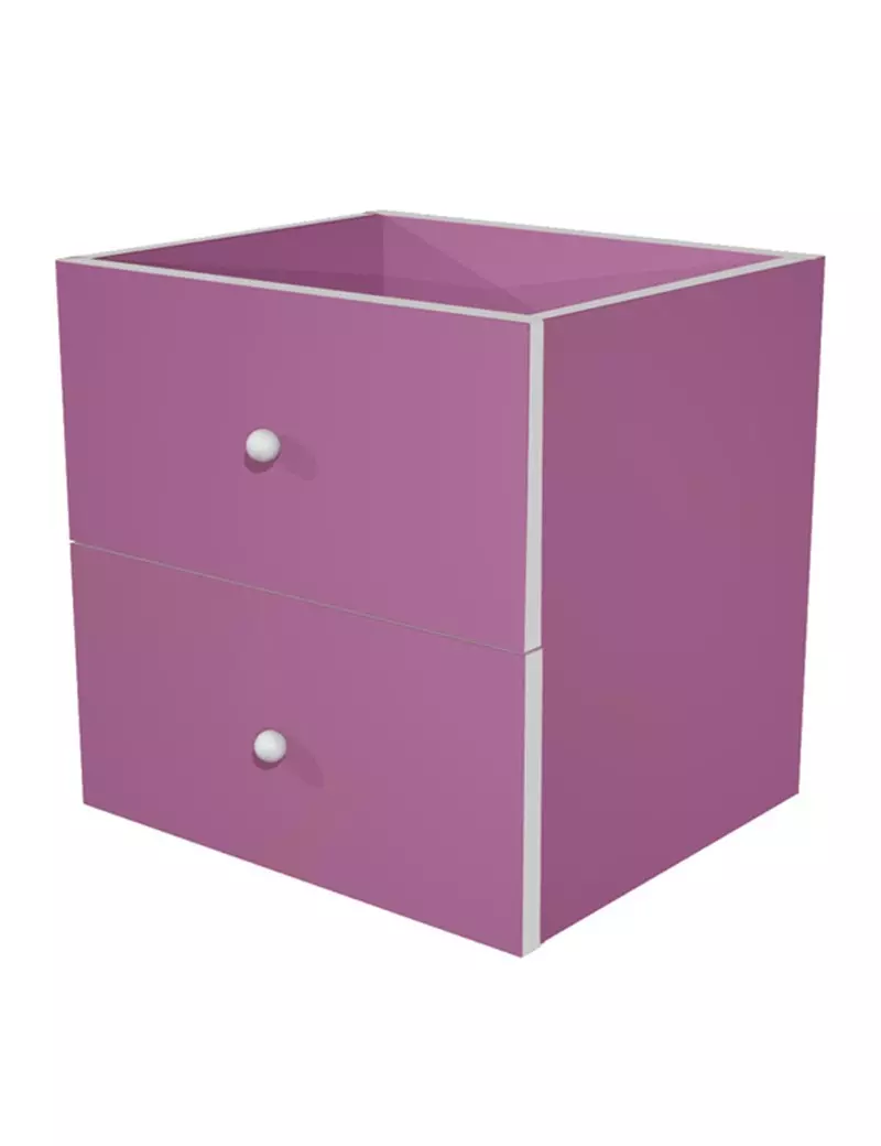 Cassetti per Libreria a Caselle Maxicube - 32,5x28,8x32,5 cm - 2CMAXC/S (Viola Conf. 2)