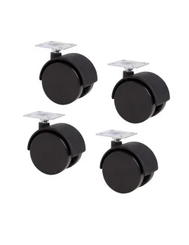 Kit Ruote per Libreria a Caselle Maxicube - KITMAXC (Nero Conf. 4)