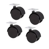 Kit Ruote per Libreria a Caselle Maxicube - KITMAXC (Nero Conf. 4)