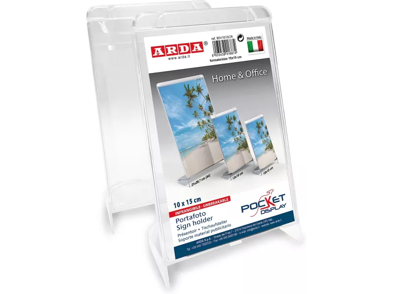 Portadepliant/Portafoto Arda - 10x15 cm - 80V1015CR (Trasparente) Portadepliant/Portafoto Arda - 10x15 cm - 80V1015CR (Trasparente)