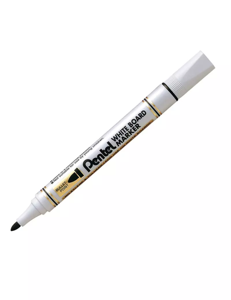 Marcatore per Lavagne MW85 Pentel - Punta Tonda - 4,4 mm - MW85-AE (Nero Conf. 12)