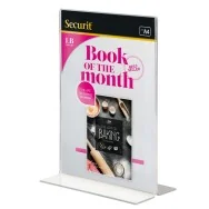 Portamenù da Tavolo a T Securit - A4 - PFT-ACV-A4 (Trasparente)