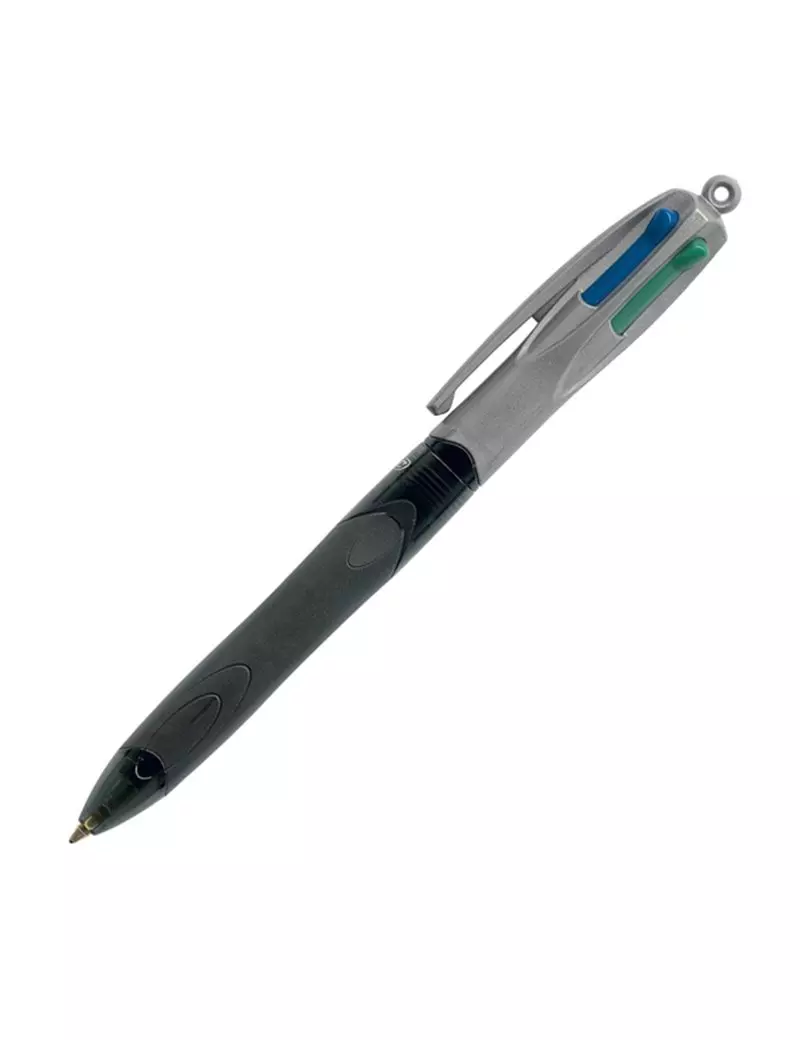Penna a Sfera a Scatto 4 Colours Grip Pro Bic - 1 mm - 8922931 (Blu Nero Rosso Verde)