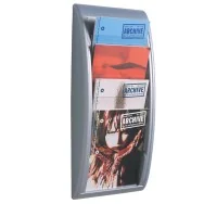 Portadepliant da Parete Quick Fit System Paperflow - A4 4 Tasche - 29x9,5x65 cm - K540615 (Argento)