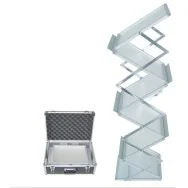 Portadepliants da Terra Ripiegabile Zac Studio-T - 135 cm - 5xA4 - 1003213 (Argento)