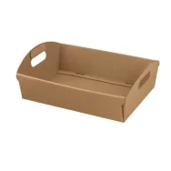 Cesto in Cartone con Maniglie Scotton - 37x26,5x10 cm - 7743C (Avana Conf. 2)