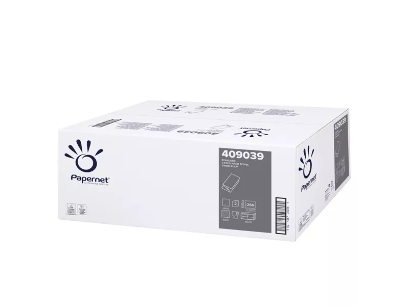 Asciugamani a V Papernet - 2 Veli - 266 Strappi - 409039 (Bianco Conf. 15)