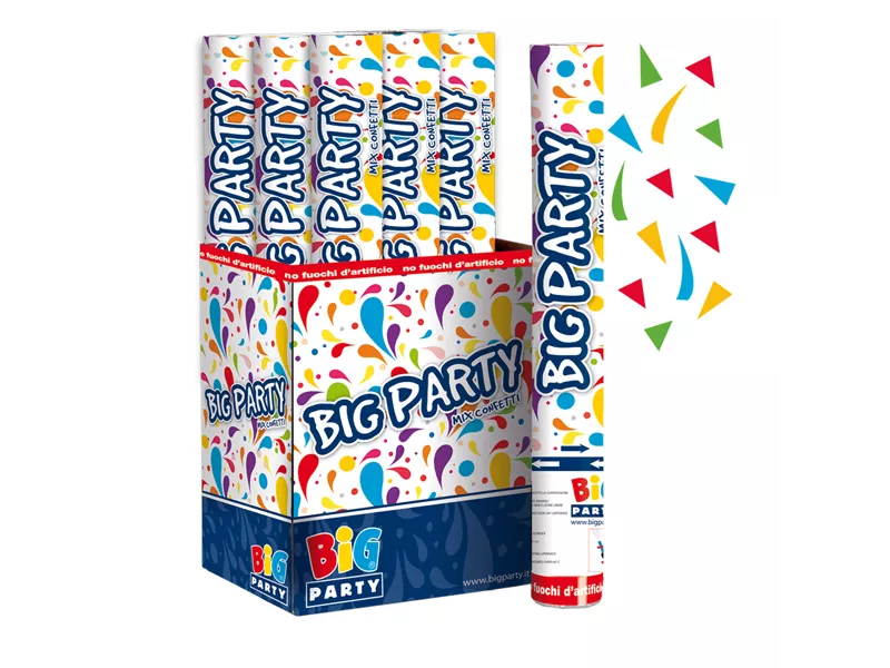 Sparacoriandoli Cannon Big Party - 30 cm - 50002 (Multicolore Conf. 12)
