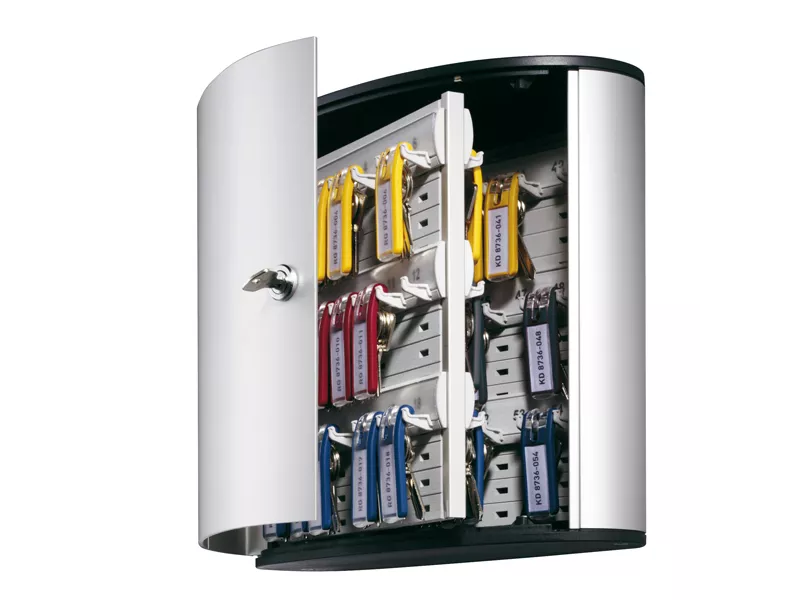 Cassetta Portachiavi Key Box Durable - 30,2x28x11,8 cm - 54 Posti - 1953-23 (Argento)