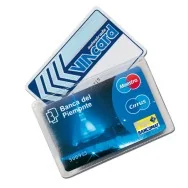 Portacards Cristalcard Alplast - 9,7x6,3 cm - 2 Scomparti - 999 (Trasparente Conf. 100)