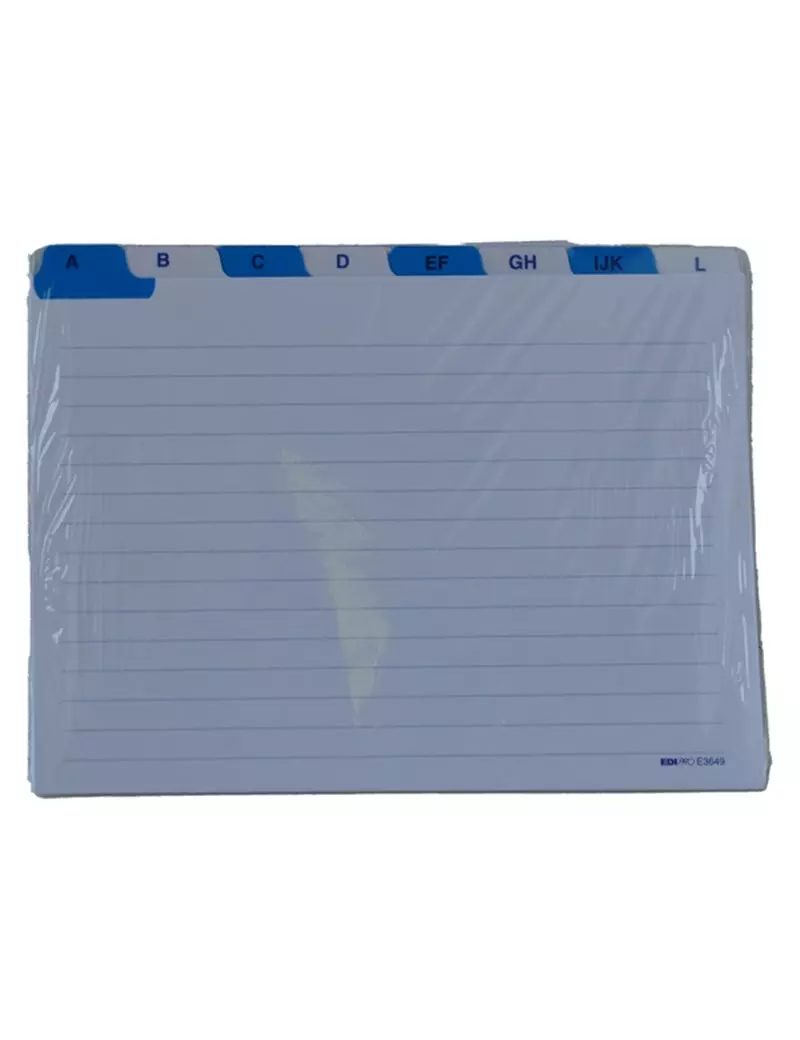 Schede in Cartoncino per Rubrica Telefonica A-Z Edipro - 21x15 cm - E3649 Schede in Cartoncino per Rubrica Telefonica A-Z Edipro - 21x15 cm - E3649