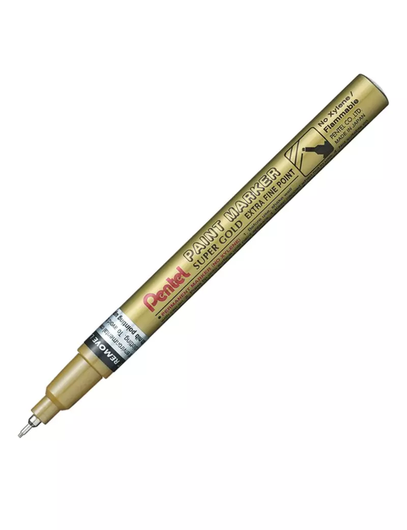 Marcatore Permanente Paint Marker Pentel - Punta Tonda - 0,6 mm - MFP10-X (Oro) Marcatore Permanente Paint Marker Pentel - Punta Tonda - 0,6 mm - MFP10-X (Oro)