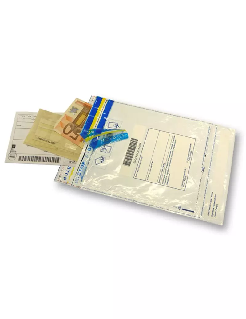 Busta di Sicurezza in LDPE Riciclabile Viva - 365x455 mm - 70 Micron - 3715 (Bianco Conf. 25)