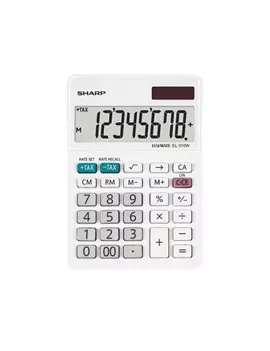 Calcolatrice da Tavolo EL-310W Sharp - EL310WB (Bianco)