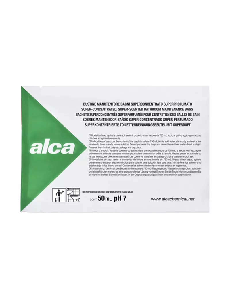 Manutentore Bagni in Bustina Linea Monodose Alca - ALC1039 (Superprofumato 50 ml)