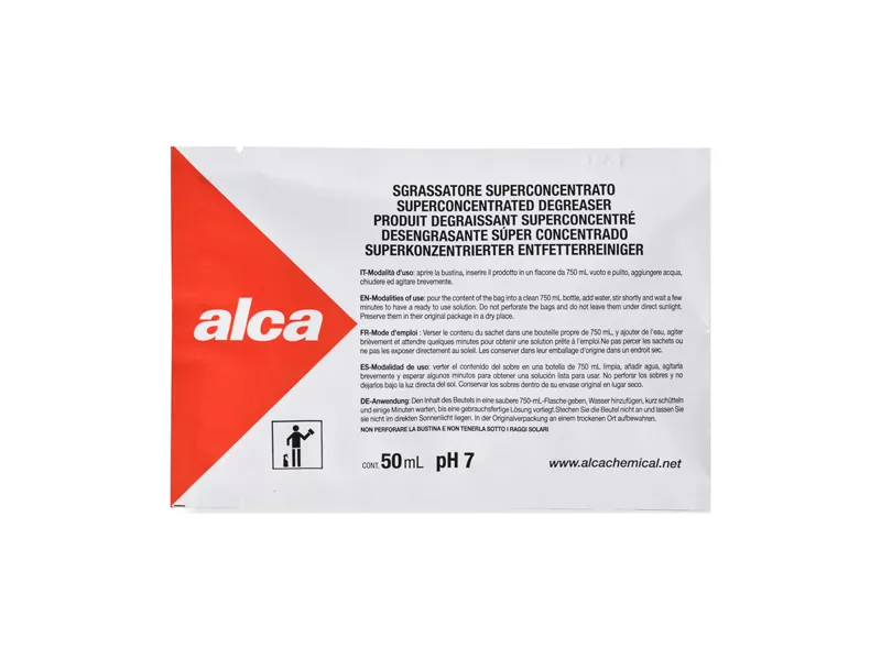Sgrassatore Superconcentrato in Bustina Linea Monodose Alca - ALC1038 (Superprofumato 50 ml)