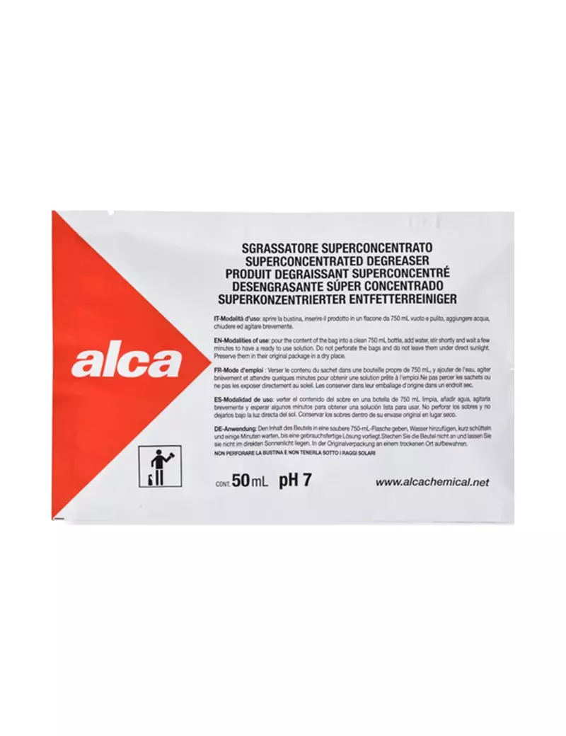 Sgrassatore Superconcentrato in Bustina Linea Monodose Alca - ALC1038 (Superprofumato 50 ml) Sgrassatore Superconcentrato in Bustina Linea Monodose Alca - ALC1038 (Superprofumato 50 ml)