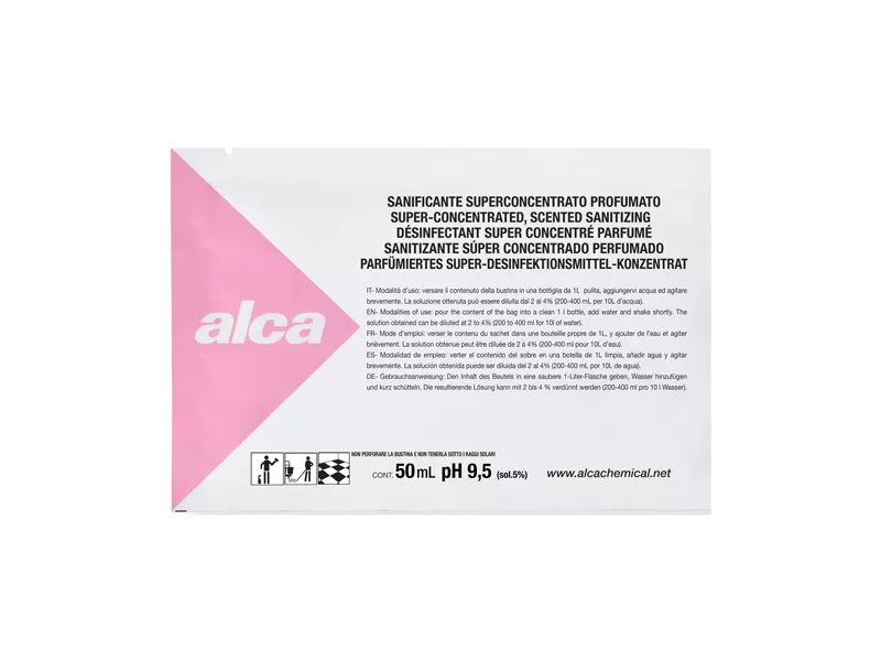 Sanificante in Bustina Linea Monodose Alca - ALC1043 (Superprofumato 50 ml) Sanificante in Bustina Linea Monodose Alca - ALC1043 (Superprofumato 50 ml)