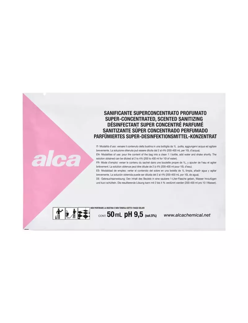 Sanificante in Bustina Linea Monodose Alca - ALC1043 (Superprofumato 50 ml) Sanificante in Bustina Linea Monodose Alca - ALC1043 (Superprofumato 50 ml)