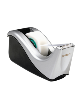 Dispenser per Nastro Adesivo C60 Scotch 3M - 19 mm x 33 m - 86801 (Nero e Argento)