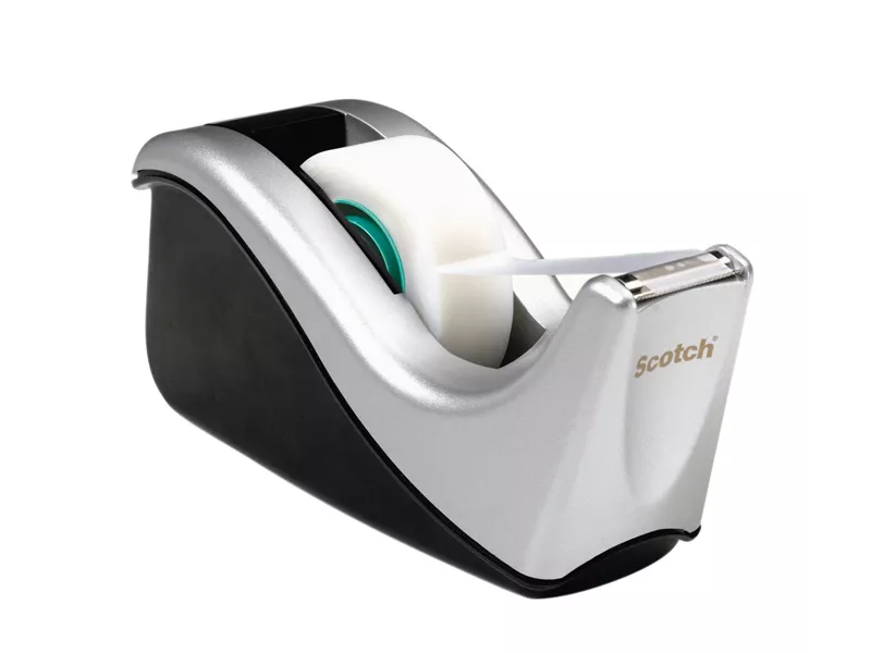 Dispenser per Nastro Adesivo C60 Scotch 3M - 19 mm x 33 m - 86801 (Nero e Argento)