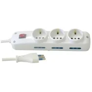 Presa Multipla MKC - Con Interruttore - 9 2P+T/Schuko - 492518056 (Bianco)