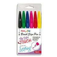 Pennarello Brush Sign Pen SES15C Pentel - 2 mm - 0022050 (Assortiti Conf. 6)