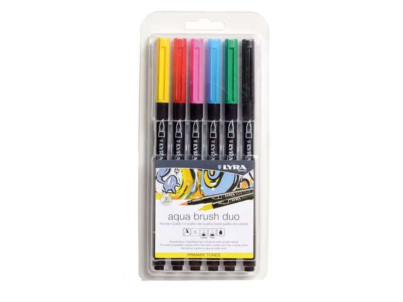 Pennarelli Aqua Brush Duo Lyra - L6521060 (Colori Primari Conf. 6)