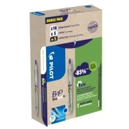 Penna a Sfera a Scatto B2P Ecoball Pilot - 1 mm - 000033 (Blu Conf. 10+10)