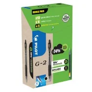 Penna Gel a Scatto G-2 Pilot - 0,7 mm - 000023 (Nero Conf. 12+12)