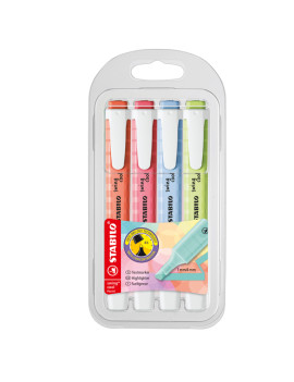 Evidenziatore Swing Cool Pastel Stabilo - 1-4 mm - 275/4-08-1 (Assortiti Conf. 4)