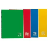 Blocco Spiralato One Color Blasetti - A5 - 1 Rigo senza Margini - 60 Fogli - 1299 (Assortiti Conf. 5)