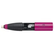Temperamatite con Contenitore e Gomma Twist Combi Faber Castell - 1 Foro - 184401 (Nero e Rosa)