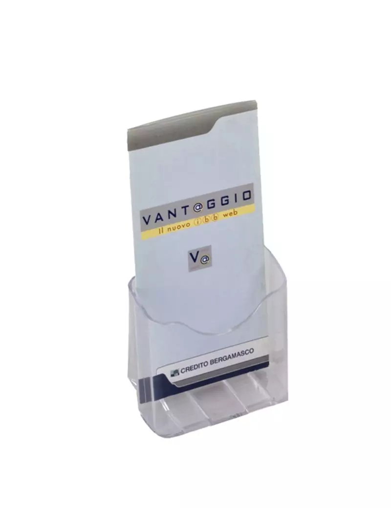 Portadepliant da Tavolo Tecnostyl - 1/3 A4 a 1 Tasca - LH004 (Trasparente) Portadepliant da Tavolo Tecnostyl - 1/3 A4 a 1 Tasca - LH004 (Trasparente)