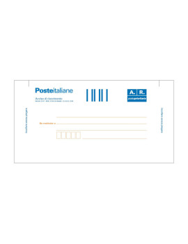 Cartolina Raccomandata A/R Edipro - 20x10 cm - con Adesivo Rimovibile - E0622/1 (Conf. 100)