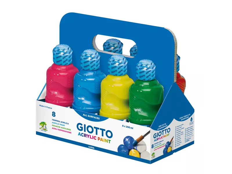 Tempera Acrilica Giotto Fila - 250 ml - 535100 (Assortiti Conf. 8)