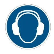 Segnaletica da Terra Durable - Indossare Protezione Auricolare - 1729-06 (Blu)