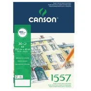Blocco Collato 1557 Canson - A3 - 180 g - 30 Fogli - 204127415 (Bianco Conf. 5)