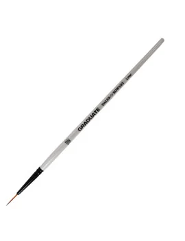 Pennello Sintetico Graduate Daler-Rowney - Punta Extra Fine - n. 10/0 - Manico Corto - D212151090 (Conf. 6)